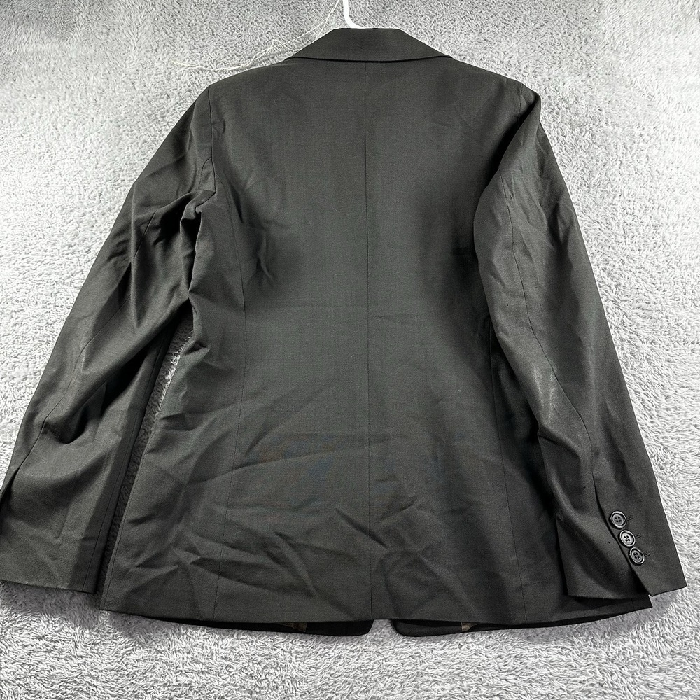 Vintage Louis Dell'Olio Wool Blazer Womens 10 Gray Three Button Workwear Office - Picture 7 of 12